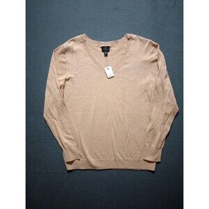NWT Worthington Men's V-Neck Sweater Size XL Long Sleeve MRSP $37 Camel